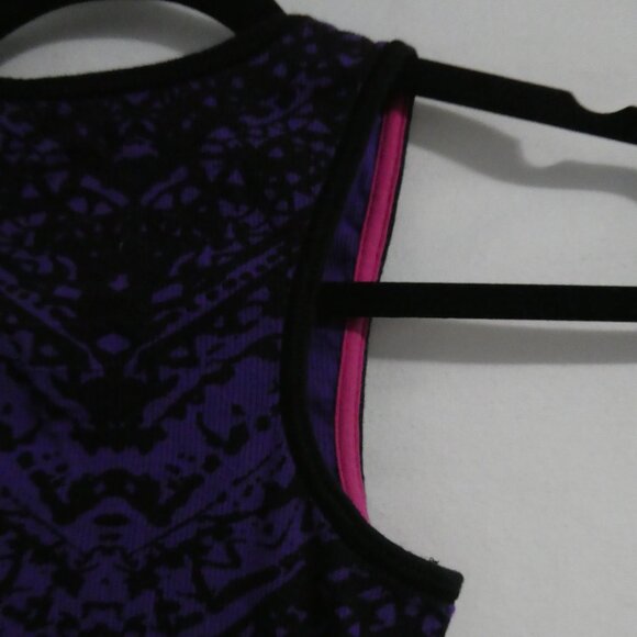 MILEY CYRUS & MAX AZRIA | small | Purple and Black Ribbed Tank Top - Picture 12 of 16